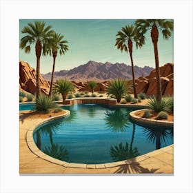 Pool In The Desert Canvas Print