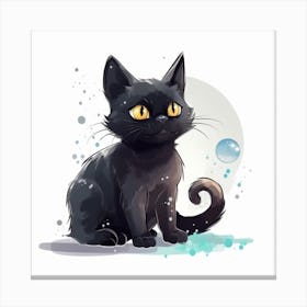 Black Cat 12 Canvas Print