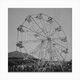 Untitled Photo, Possibly Related To Klamath Falls, Oregon, Carnival Ride At The Circus By Russell Lee 1 Canvas Print