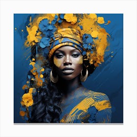 African Woman Painting 5 Canvas Print