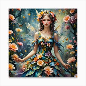 Fairy of Flowers Canvas Print