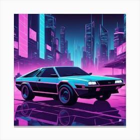 Back To The Future Car 1 Canvas Print