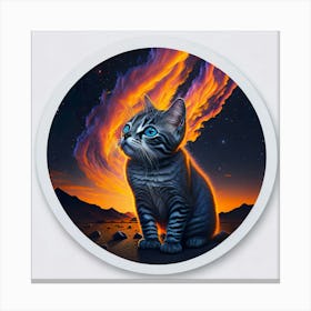 Cat Colored Sky (73) Canvas Print