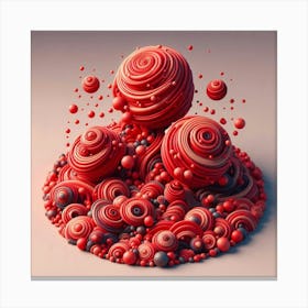 Red Spheres Canvas Print