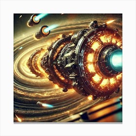 Gravitational Cannons Focused Representation Converted Canvas Print