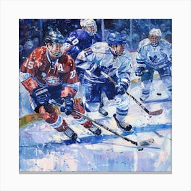 A Ice Hockey Match Oil Painting Illustration 1718701190 3 Canvas Print