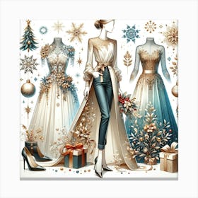 Christmas Dresses Canvas Print