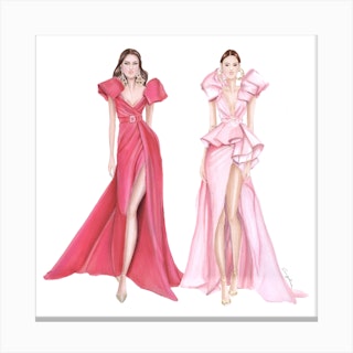 Couture Square Canvas Print