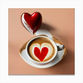 Valentine'S Day Caffee Canvas Print