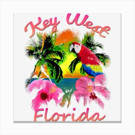 Key West Tropical Beach Sunset Canvas Print