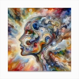 Abstract Of A Woman'S Head Canvas Print