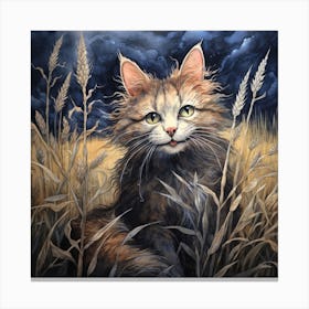 Cheeky Cat Art Print Canvas Print