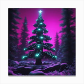 Christmas Tree In The Forest 118 Canvas Print