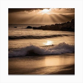 Sunset At The Beach 373 Canvas Print