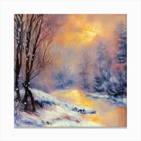 Winter In The Mountains Canvas Print