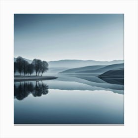 Reflection Of Trees In A Lake Canvas Print