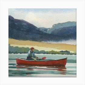 Canoe On The Lake 1 Canvas Print