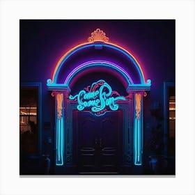 Neon Sign Canvas Print