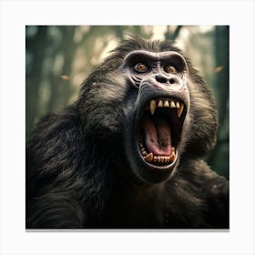 Ape In The Forest Canvas Print