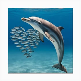 Love Dolphin Canvas Print