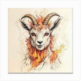 Goat Of Fire 11 Canvas Print