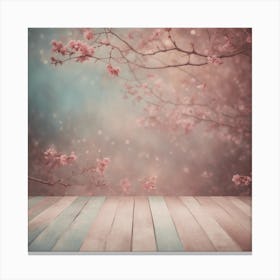 Sakura Blossom Background Canvas Print