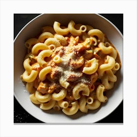 Pasta With Chicken Canvas Print