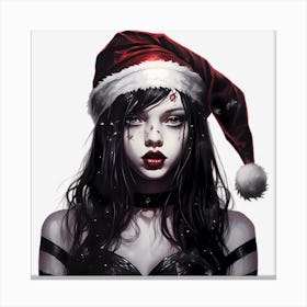 Xmas Gothic Girl Canvas Print