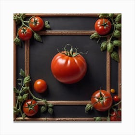 Tomatoes In A Frame 17 Canvas Print