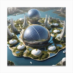 Futuristic City 116 Canvas Print