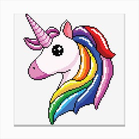 Unicorn Pixel Art Canvas Print