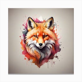 Fox Head Canvas Print