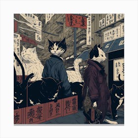 Asian Cats Canvas Print