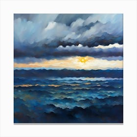 Sunsets Over The Ocean Again Canvas Print