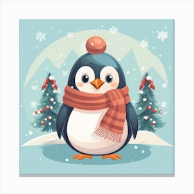 Cartoon Penguin Canvas Print