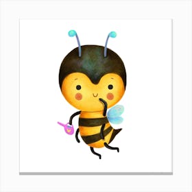 Cute Busy Bee Canvas Print