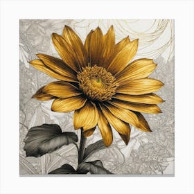 Golden Daisy Canvas Print