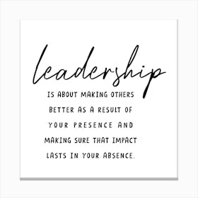 Leadership Canvas Print