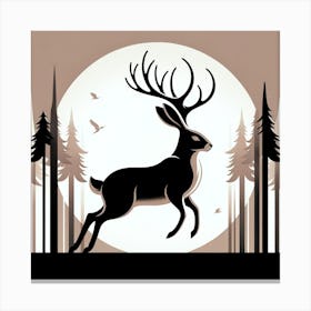 Deer In The Forest 6 Canvas Print