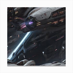 Spaceship Concept Art Canvas Print