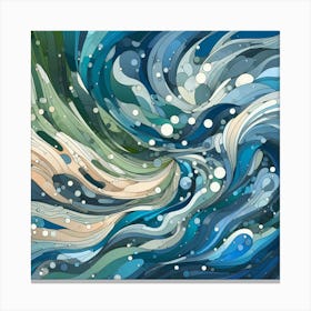 Abstract Wave Painting Canvas Print