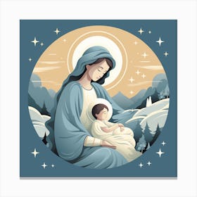 Jesus And Mary 13 Canvas Print