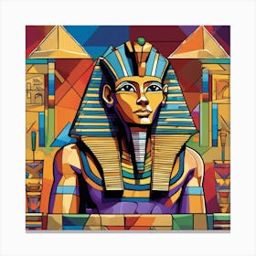 Essence Of Ancient Egypt Cubism Style Canvas Print