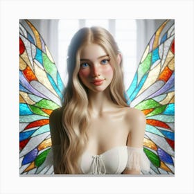 Stained Glass Angel 1 Canvas Print