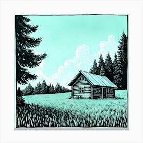 Cabin In The Woods 4 Canvas Print