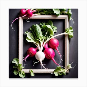 Radish In A Frame 3 Canvas Print