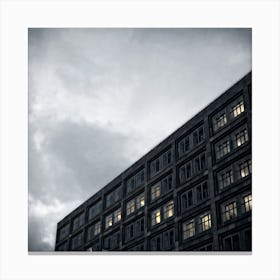 Working Late Square Canvas Print