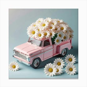 Daisy Truck Canvas Print