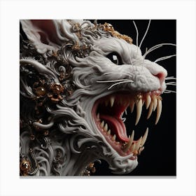Chinese Porcelain Cat Canvas Print