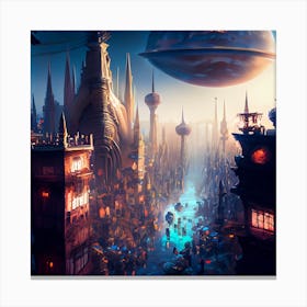 Sci-Fi City Canvas Print